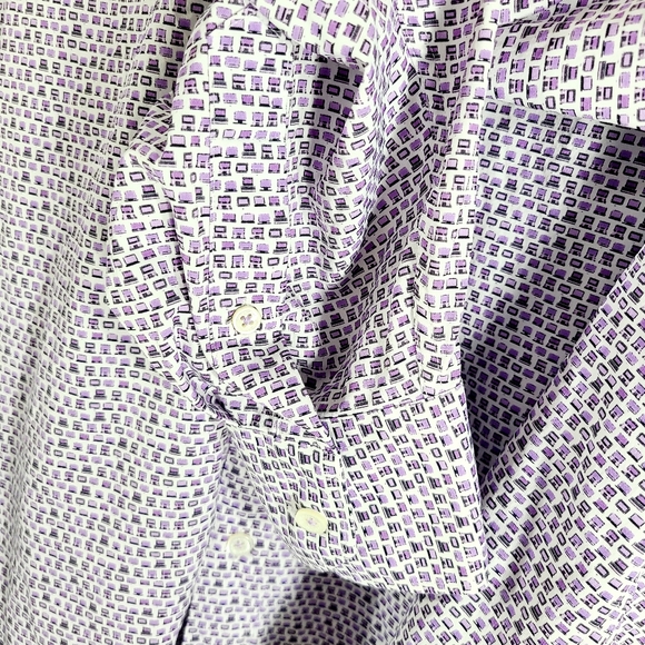 Bugatchi Men's Button Down Shirt All Over Computers Pattern Long Sleeve Size XL - Picture 6 of 13